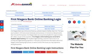 First Niagara Bank Online Banking Login | OnlineBanking101.com