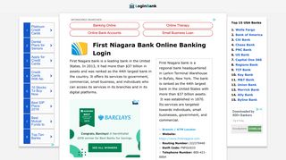 First Niagara Bank Online Banking Login - Login Bank