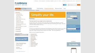 FirstOntario Credit Union - Banking