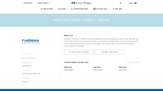 FirstOntario Credit Union | CF Lime Ridge - Cadillac Fairview