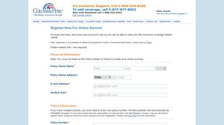 Register Now - Colonial Penn Customer Service