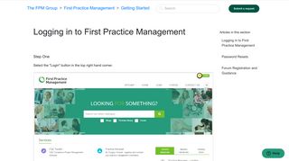 Logging in to First Practice Management – The FPM Group