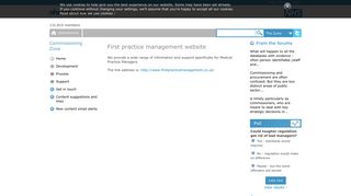 First practice management website — NHS Networks