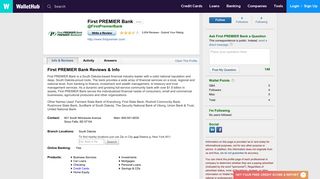 First PREMIER Bank Reviews: 3,928 User Ratings - WalletHub