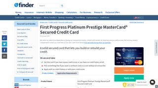 First Progress Platinum Prestige Mastercard Secured review | finder.com