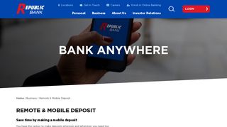 Remote & Mobile Deposit | Republic Bank