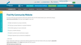 Find My Community Website | FirstService Residential Minnesota