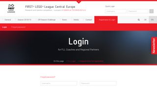 Login - FIRST LEGO League - Research and Robotics Competition