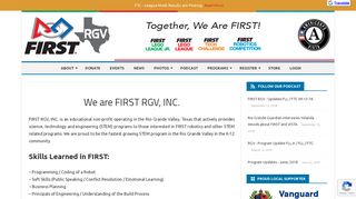 FIRST RGV Robotics - Programming / Coding and More! STEM Provider