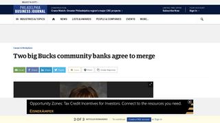 First Savings Bank and First Federal of Bucks County to merge ...