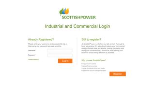 Login - Commercial Portal - ScottishPower