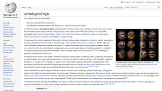 Astrological sign - Wikipedia
