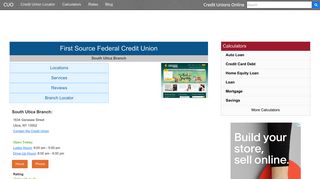 First Source Federal Credit Union - Utica, NY at 1634 Genesee Street