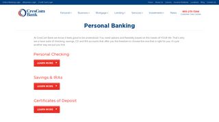 Personal Banking | CresCom Bank | Myrtle Beach | Charleston