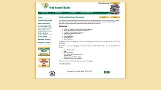 Personal Online Banking - First South Bank, SC - First South Bank, SC