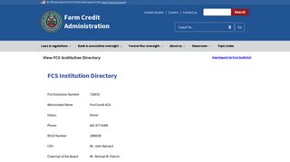 First South Farm Credit, ACA - View FCS Institution Directory