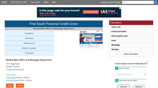 First South Financial Credit Union - Bartlett, TN - Credit Unions Online