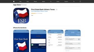 First State Bank Athens Texas on the App Store - iTunes - Apple