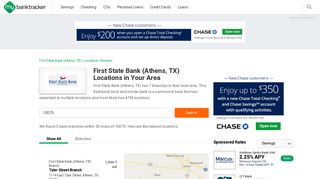 First State Bank (Athens, TX) Locations, Phone Numbers & Hours