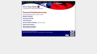 Personal Checking Accounts - Welcome to First State Bank.