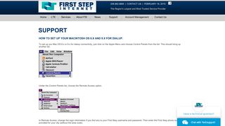 Support - First Step Internet