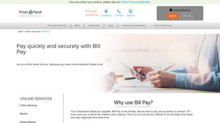 Online Bill Pay | Banking Online | First Tech