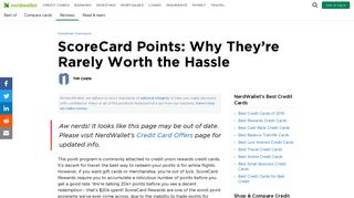 ScoreCard Points: Why They're Rarely Worth the Hassle - NerdWallet
