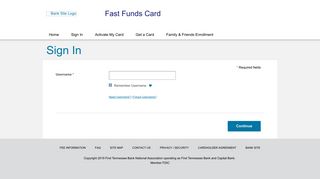Fast Funds Card - Sign In - visaprepaidprocessing.com