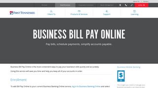 Business Bill Pay Online - First Tennessee Bank