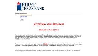 First Texas Bank - Killeen - Online Banking - myebanking.net