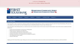 Online Banking, Bill Pay, Mobile Banking First Texas Bank Georgetown