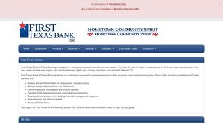 Online Banking, Bill Pay, Mobile Banking First Texas Bank Georgetown