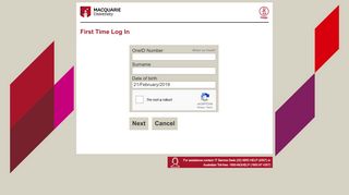 First time login? - OneID Password Reset - Macquarie University