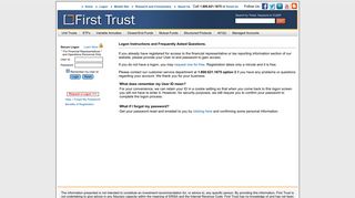 Logon - First Trust - www.FTPortfolios.com