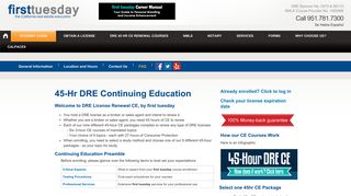first tuesday - 45-Hour DRE Approved Continuing Education for ...