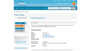 First Tutors | Cumbria Support Directory