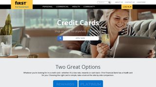 Credit Card Summary Page - First Financial Bank