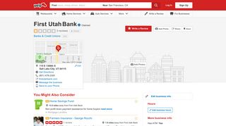First Utah Bank - Banks & Credit Unions - 115 E 1300th S, Salt Lake ...