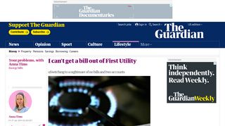 I can't get a bill out of First Utility | Money | The Guardian