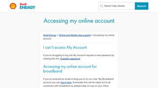 Accessing my online account | Help | First Utility