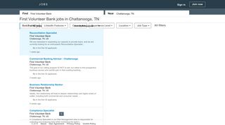 12 First Volunteer Bank Jobs in Chattanooga, TN | LinkedIn