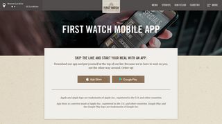 First Watch Mobile App - First Watch