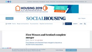 Social Housing - News - First Wessex and Sentinel complete merger