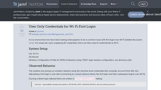 User Only Credentials for Wi-Fi First Login | Feature Request | Jamf ...
