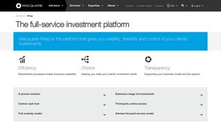 Investment Administration Platform (WRAP) for Advisers | Macquarie