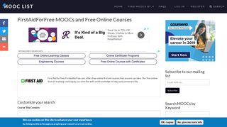 FirstAidForFree MOOCs and Free Online Courses | MOOC List