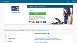 First American Bank: Login, Bill Pay, Customer Service and Care Sign-In