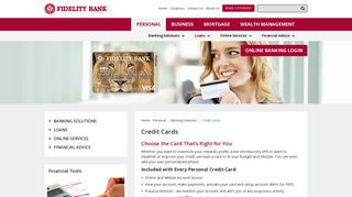 Fidelity Bank - Fidelity Bank Personal Credit Cards