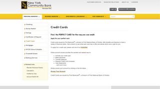 Credit Cards - New York Community Bank