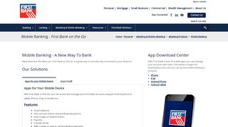 Mobile Banking - First Bank